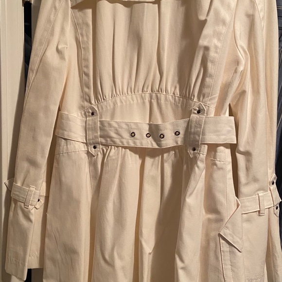 Jackets & Blazers - Beautiful Cream Black Rivet Peacoat with Belt